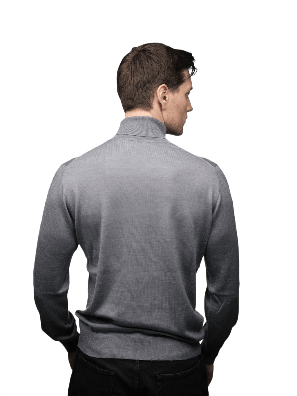 Pull col roulé homme en cachemire, soie et laine mérinos – Lanaioli