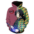 Demon Slayer Giyu Tomioka 3D Pose Hoodie-0