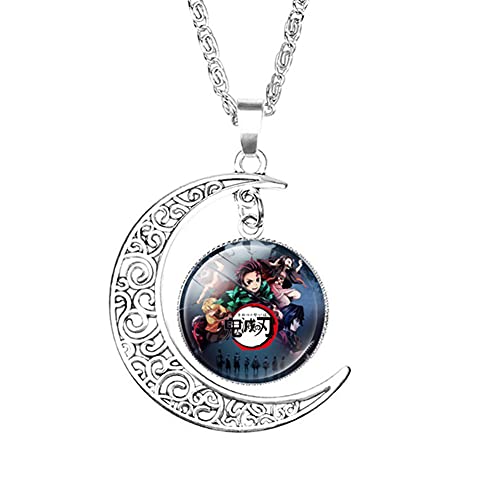 Demon Slayer Mugen No Train Moon Necklace-0