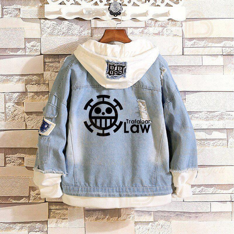 Trafalgar Law Crew Vintage Denim Jacket-0