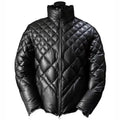 Men’s Black Leather Puffer Jacket – Leather Down Jacket