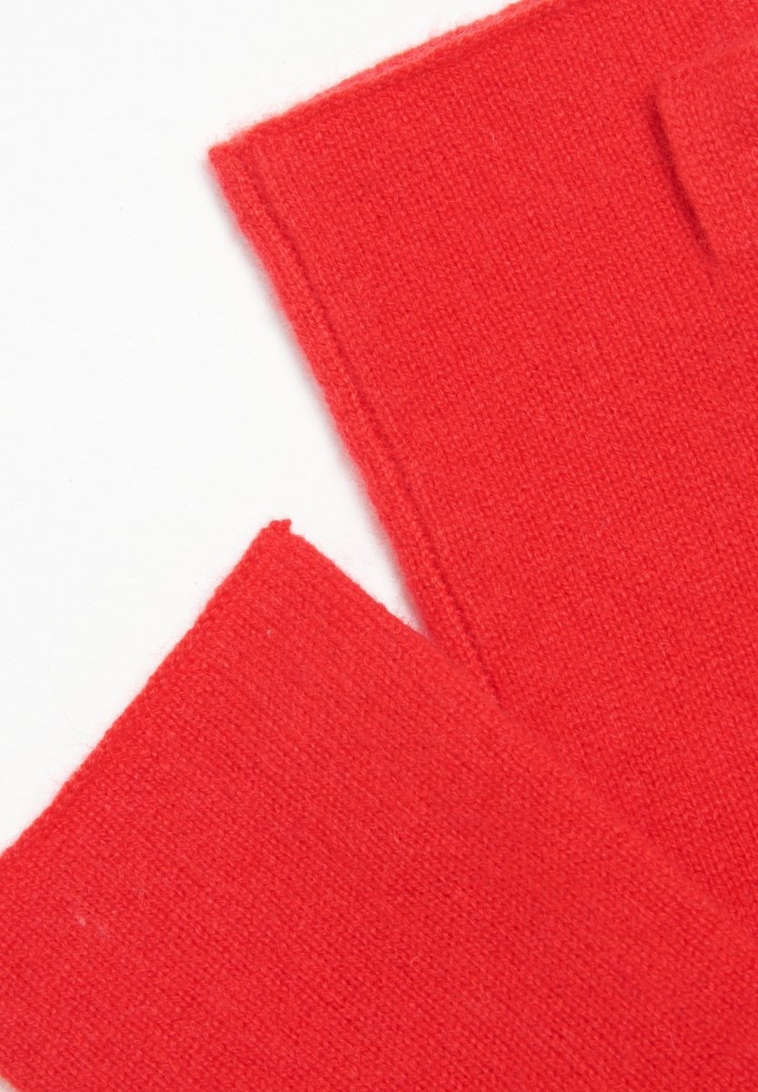 Mitaines unisex en cachemire rouge - UNI 3