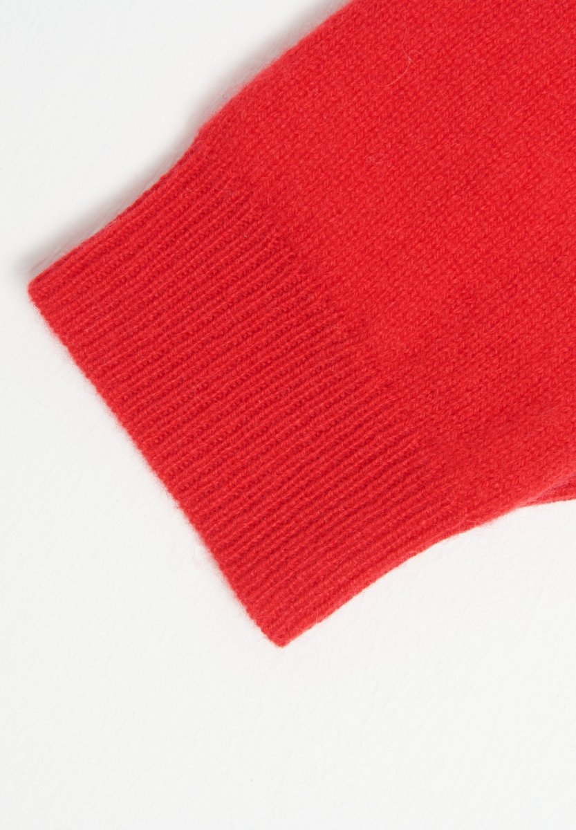 Mitaines unisex en cachemire rouge - UNI 3