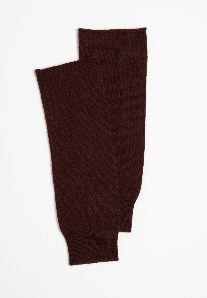 Mitaines unisexe en cachemire marron - UNI 3