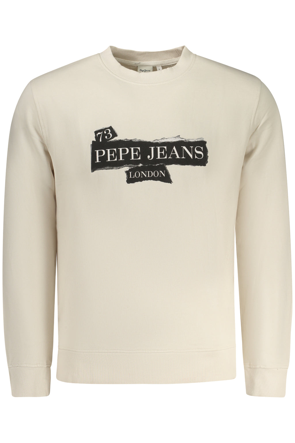 PEPE JEANS MEN'S BEIGE ZIP-UP SWEATSHIRT