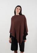 Poncho femme en cachemire marron - LILLY 9