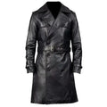 Premium Mens Cow Leather Trench Coat-0