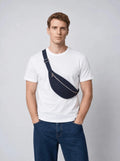 Sac banane L’Essentiel en coton recyclé bleu marine – Made in France