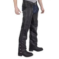 Men’s Braided Motorcycle Leather Chaps Leather Jacket