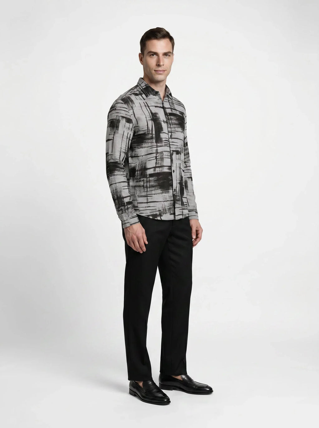 Chemise en lin Geometric Harmony – Made in France