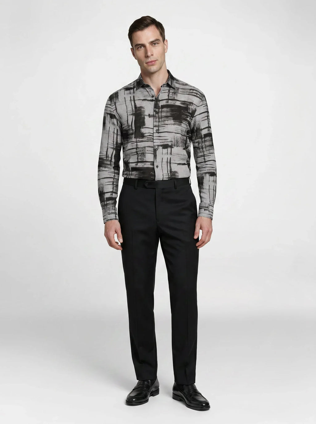 Chemise en lin Geometric Harmony – Made in France
