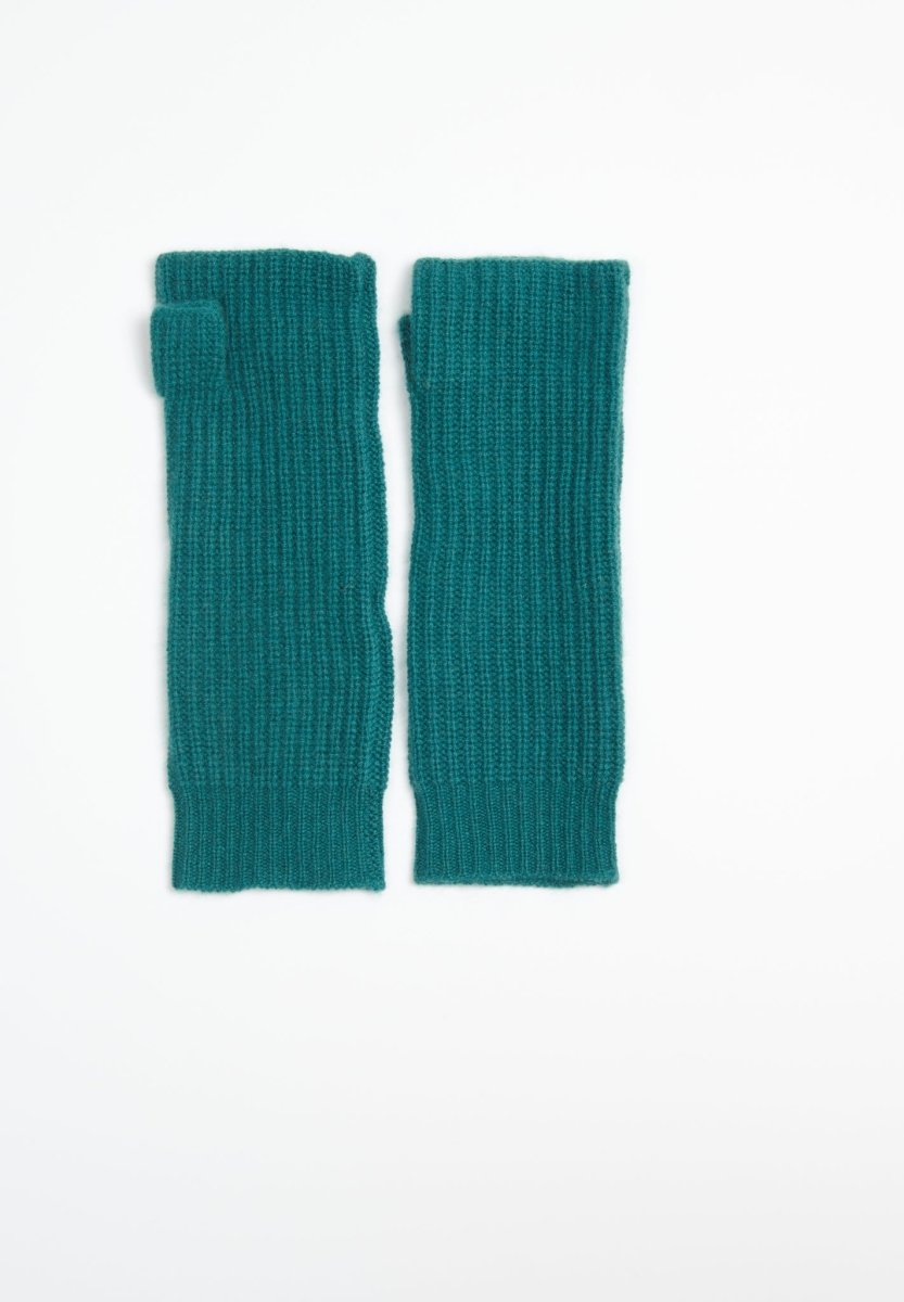 Mitaines unisex en cachemire 4 fils vert foncé - UNI 8