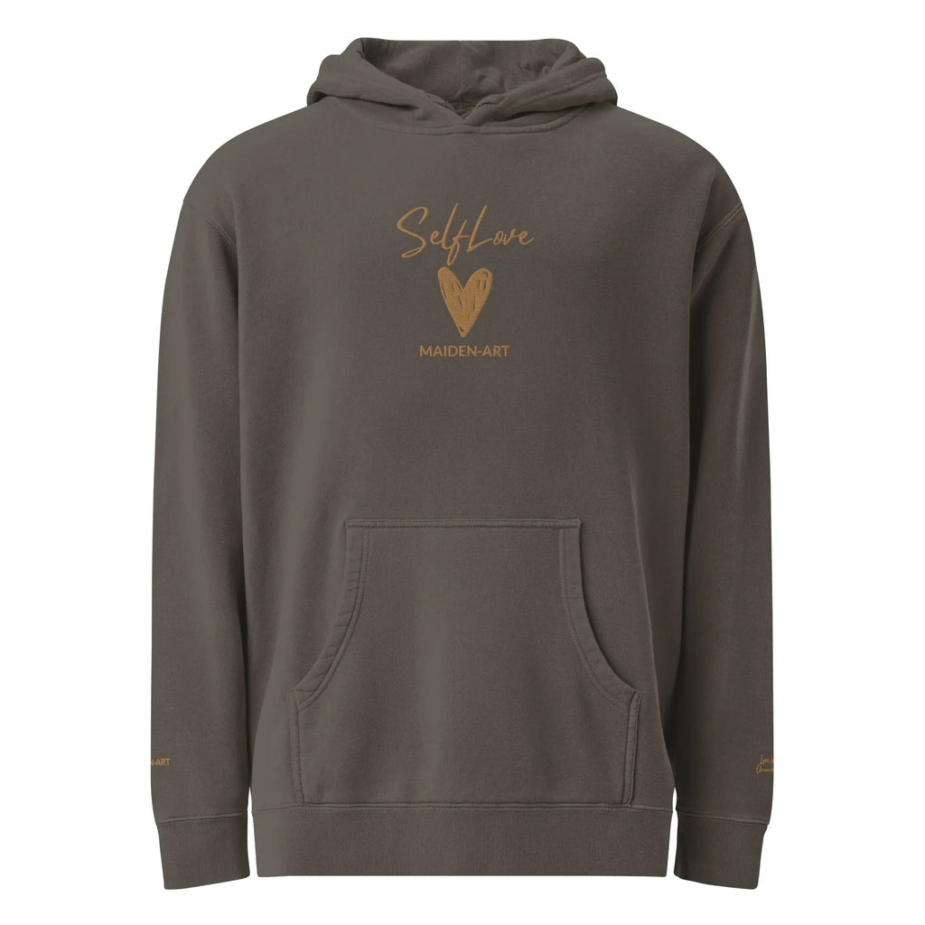 Sweat à capuche unisexe Self Love – teint pigmentaire, broderie or