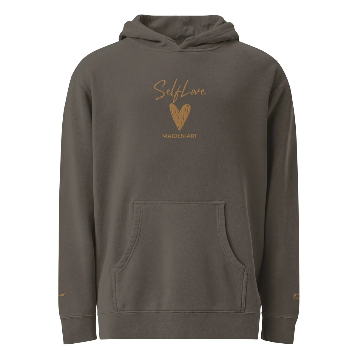 Sweat à capuche unisexe Self Love – teint pigmentaire, broderie or