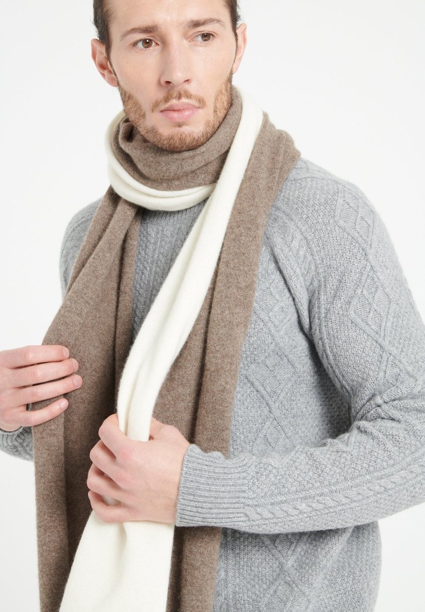 Pull col rond homme en cachemire 6 fils gris clair - ZACH 1