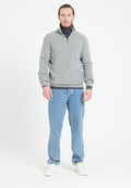 Pull col camionneur homme en cachemire gris clair - ZACH 2