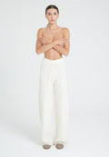 Pantalon femme en cachemire 6 fils blanc écru - ZAYA 6